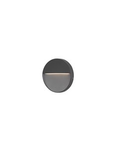 Aplique de pared de exterior Nod – FORLIGHT – Lámpara moderna redonda  de aluminio, LED 3000K 210 lm, Diámetro: 11 cm