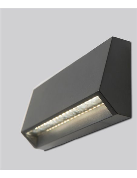 Lámpara de pared de exterior Grove – FORLIGHT – Aplique rectangular con 3 capas de colores incluidas, LED 4000K, Apto ambientes 