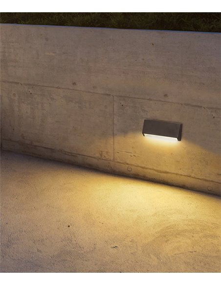 Lámpara de pared de exterior Grove – FORLIGHT – Aplique rectangular con 3 capas de colores incluidas, LED 4000K, Apto ambientes 