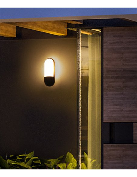 Aplique de pared Vit de exterior – FORLIGHT – Lámpara de pared con dos marcos elegibles, Altura: 24 cm