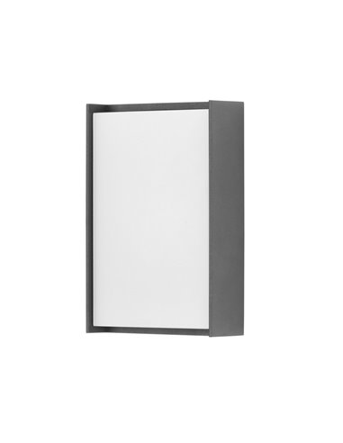 Aplique de pared de exterior Block – FORLIGHT – Lámpara de aluminio acabado antracita, 4000K 9,7W LED IP65