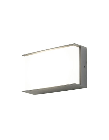 Aplique de pared de exterior Block – FORLIGHT – Lámpara de aluminio acabado antracita, 4000K 9,7W LED IP65