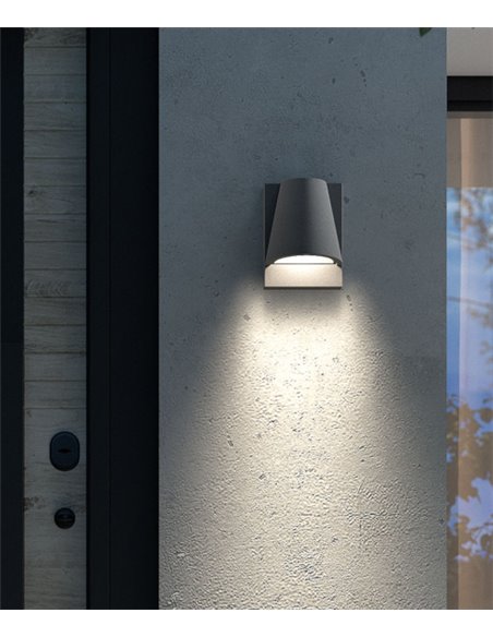 Aplique de pared de exterior Kala – FORLIGHT – Lámpara antracita, GU10 IP44