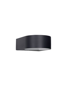 Aplique de pared de exterior Mayor – FORLIGHT – Lámpara de aluminio en gris y antracita, E27 15W IP44