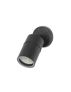 Aplique de pared de exterior Pixa – FORLIGHT – Lámpara negra con 1 o 2 focos, GU10 IP44