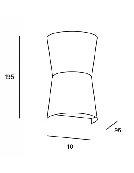 Lámpara de pared de exterior Prisma – FORLIGHT – Aplique con doble emisión de luz, GU10, Apto para ambientes salinos