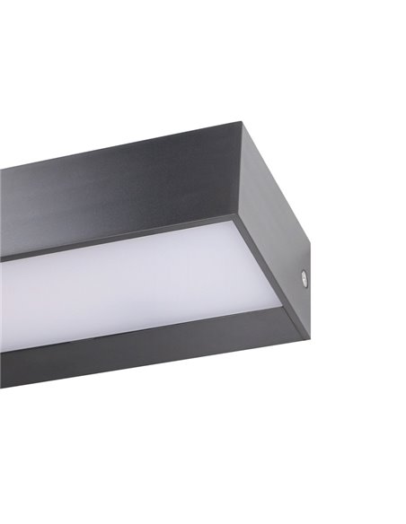 Aplique de pared de exterior Ara – FORLIGHT – Lámpara moderna en gris o blanco, LED 3000K 820 lm, Apto para ambientes salinos