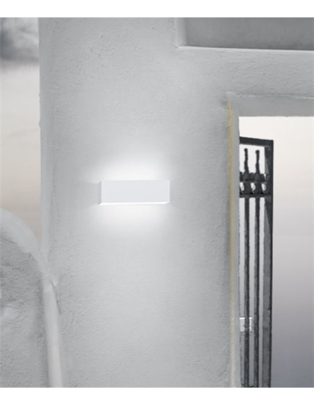 Aplique de pared de exterior Ara – FORLIGHT – Lámpara moderna en gris o blanco, LED 3000K 820 lm, Apto para ambientes salinos