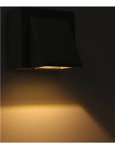 Aplique de pared de exterior Loyd – FORLIGHT – Lámpara de aluminio en gris o negro, LED 3000K 2