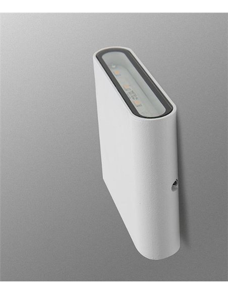 Aplique de pared de exterior Slim – FORLIGHT – Lámpara de aluminio en blanco o antracita, LED 3000K 320 lm