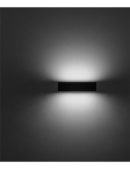 Aplique de pared de exterior Wilow – FORLIGHT – Lámpara moderna en gris o negro, LED 3000K 600 lm
