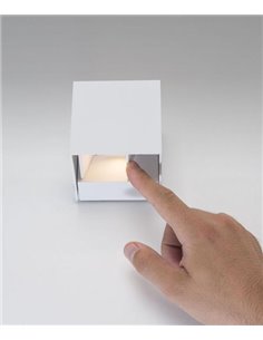 Aplique de pared de exterior Rex – FORLIGHT – Lámpara cuadrada en blanco o antracita, LED 3000K/4000K IP54, Medidas: 8 cm