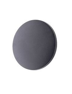 Aplique de pared de exterior Yika – FORLIGHT – Lámpara redonda negra, LED 3000K 690 lm, Diámetro: 16,4 cm 2