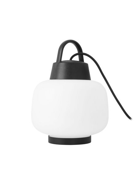 Aplique de pared/Lámpara de mesa de exterior Lamtam – FORLIGHT – Lámpara de ABS con soporte para pared incluido, E27 IP44, Apto 