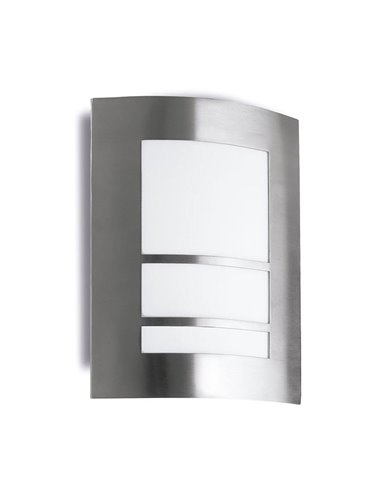 Aplique de pared de exterior Siluet - FORLIGHT - Lámpara de acero inoxidable, Altura: 28 cm, IP55 (Recomendado para exterior)