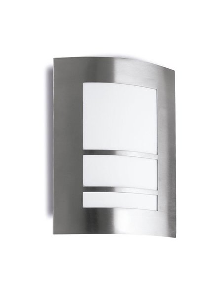 Aplique de pared de exterior Siluet - FORLIGHT - Lámpara de acero inoxidable, Altura: 28 cm, IP55 (Recomendado para exterior)