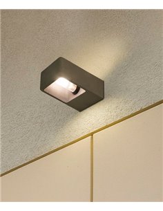 Aplique de pared de exterior Grow – FORLIGHT – Lámpara de cemento, G9 6W IP65
