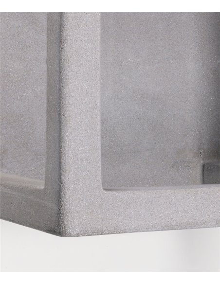Aplique de pared de exterior Box – FORLIGHT – Lámpara de cemento, LED 4000K 380 lm, Altura: 20 cm
