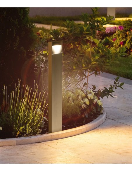 Lámpara baliza de exterior Hide – FORLIGHT – Lámpara de aluminio antracita, LED 4000K 812 lm IP65, Altura: 80 cm