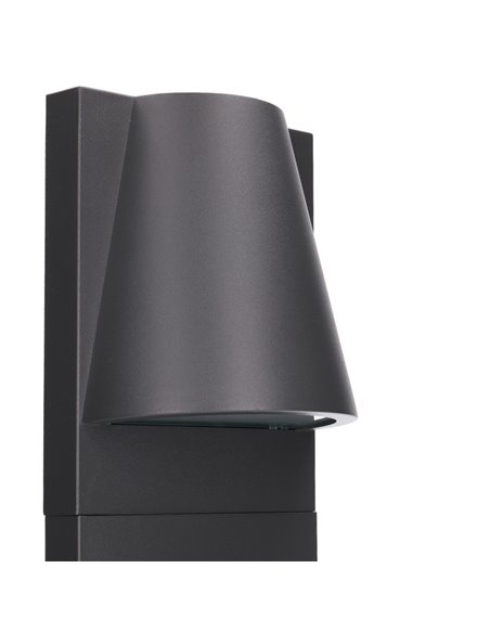 Baliza de exterior Kala – FORLIGHT – Lámpara de aluminio antracita en 2 medidas: 50 cm - 90 cm, GU10 IP44
