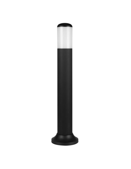 Baliza de exterior Indoo – FORLIGHT – Lámpara negra, E27 IP44, Altura: 70 cm, Apta para ambientes salinos