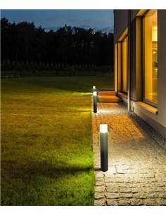 Baliza de exterior Mandela – FORLIGHT – Disponible en 2 tamaños: 50 cm / 80 cm, E27 IP44