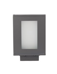 Baliza de exterior Alfil – FORLIGHT – Moderna lámpara de aluminio antracita, E27 IP44, Altura: 22 cm 2