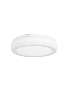 Plafón de exterior Scal – FORLIGHT – Lámpara disponible en 3 medidas, Acabado blanco, LED color luz regulable