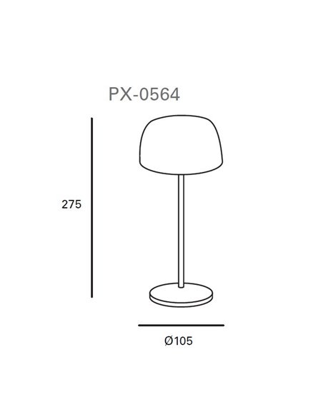 Lámpara portátil de exterior Treta – FORLIGHT – Carga por inducción magnética, LED regulable, USB