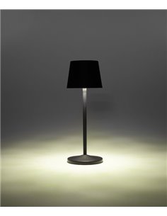 Lámpara portátil de exterior Treta – FORLIGHT – Lámpara táctil con USB, Carga por inducción magnética, LED regulable