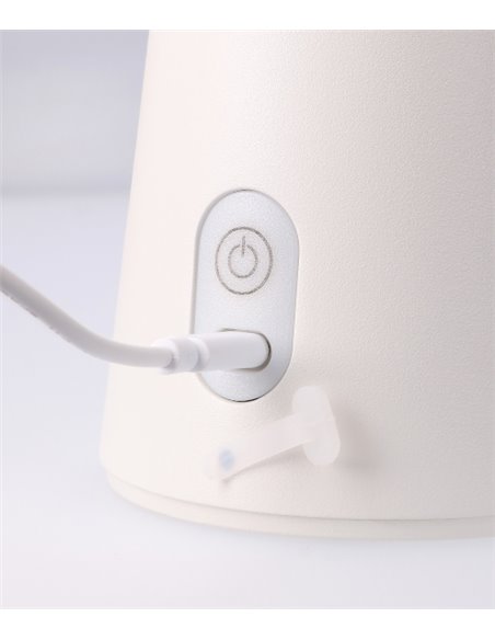 Lámpara portátil de exterior Mush – FORLIGHT – ON/OFF táctil, Cable USB incluido,  LED 3000K regulable