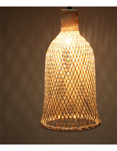 Lámpara de techo colgante Riba – FORLIGHT – Lámpara de madera, Altura regulable, Diámetro: 21 cm