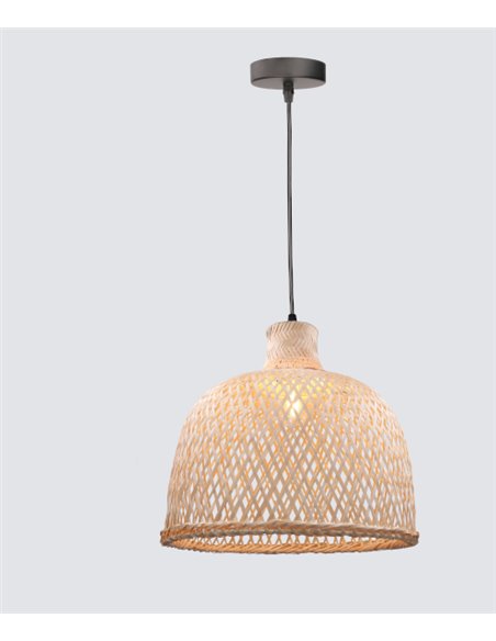 Lámpara colgante Riba – FORLIGHT – Lámpara de madera, Altura regulable, Diámetro: 35 cm