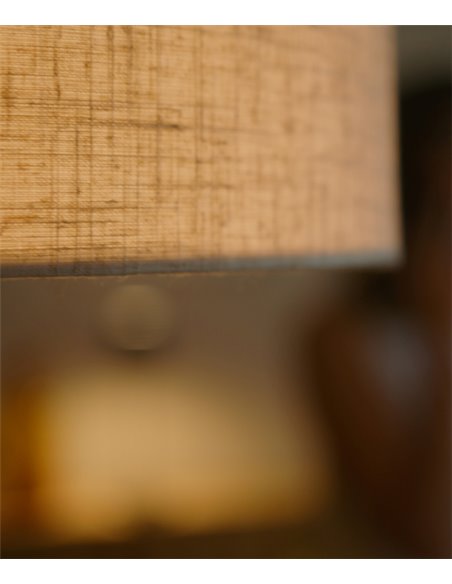 Lámpara de techo colgante Lampa – FORLIGHT – Disponible en 2 tamaños, Madera natural+tela