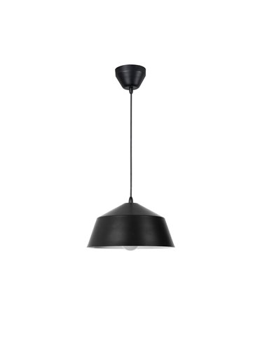 Lámpara colgante de techo Bowl – FORLIGHT – Lámpara vintage negra, Disponible en 2 medidas, Regulable en altura