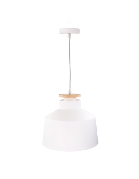 Lámpara colgante Nube – FORLIGHT – Lámpara nórdica de acero y madera, Regulable en altura