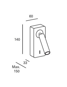 Aplique de pared Colo - FORLIGHT - Lámpara de lectura LED orientable