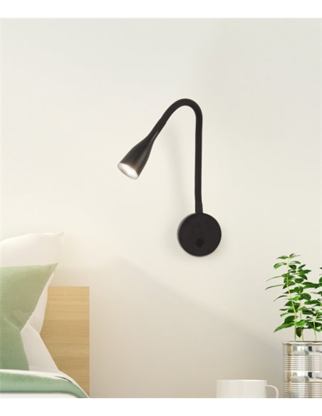 Aplique de pared Crobat – FORLIGHT – Lámpara de lectura en 2 colores, LED 3000K 450 lm, Brazo orientable