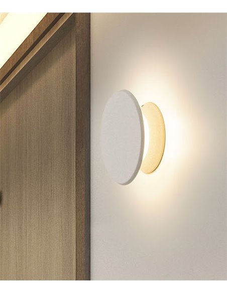 Aplique de pared Roc – FORLIGHT – Lámpara minimalista para pared, LED 3000K 770 lm, Diámetro: 21,5 cm