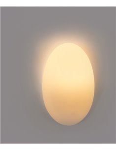Aplique de pared Glass – FORLIGHT – Lámpara de cristal blanca, Disponible en 2 medidas