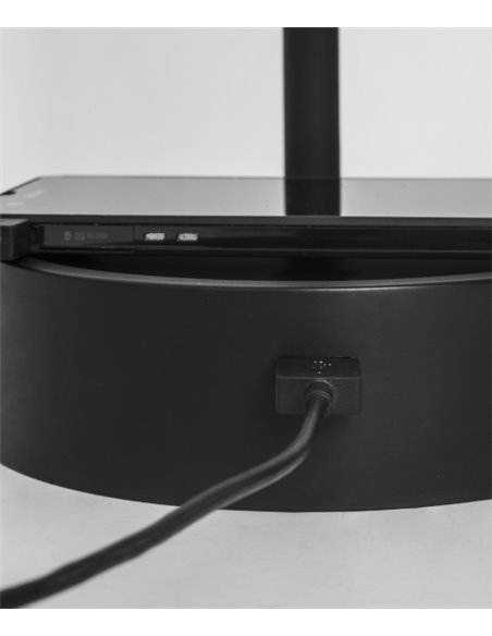 Lámpara de escritorio Ding – FORLIGHT – Lámpara táctil con USB, Cargador móvil, Pantalla orientable