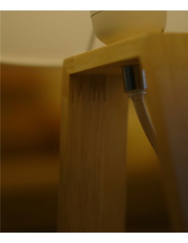 Lámpara de mesa Nuts – FORLIGHT – Lámpara nórdica con pantalla textil, Madera natural Lámpara de mesa Nuts – FORLIGHT – Lámpara nórdica con pantalla textil, Madera natural