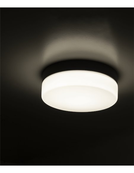 Plafón de techo Giro – FORLIGHT – Lámpara de cristal, LED regulable 3000K-4000K, Diámetro: 23 cm