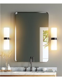 Aplique de pared Metà – FORLIGHT – Lámpara de cristal para baño, Disponible en 2 medidas, E27 IP44