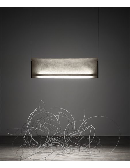 Lámpara colgante de techo Nebra – a-emotional light – Lámpara decorativa LED 2173 lm 2700K, Disponible en topo y beige