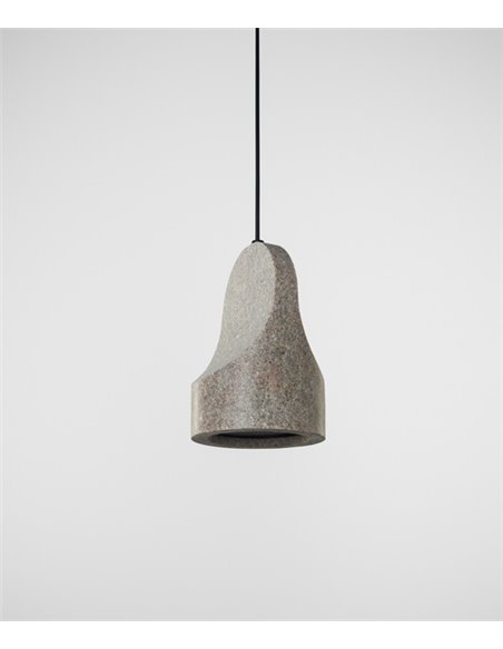 Lámpara colgante Parga – a-emotional light – Lámpara de piedra, 3 tamaños, LED regulable corte de fase