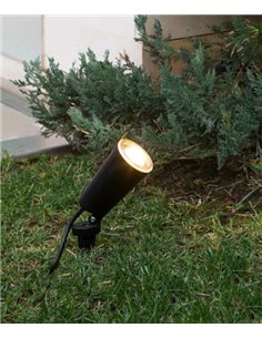 Lámpara aplique con estaca Toni - Faro - Diseño orientable anticorrosivo, acabado negro