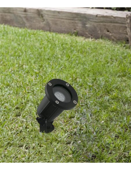Lámpara Estaca Tono - Faro - Foco estaca negro para jardin 