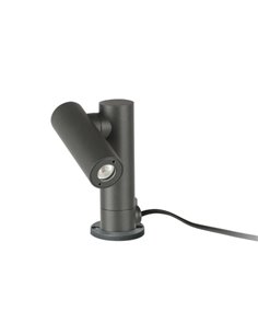 Lámpara Spy 145 - Faro - Lámpara sobremuro y suelo exterior, orientable, IP65, gris oscuro