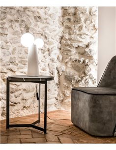 Lámpara de mesa Land - Milán - Lámpara de cerámica y 2 esferas de cristal